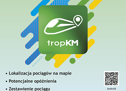 na plakacie widoczne jest logo aplikacji tropKM