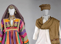 manekiny prezentujące tradycyjne muzułmańskie ubrania