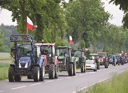 Kolumna rolniczych ciągników przejechała przez ulice Płońskace