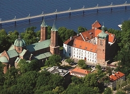 panorama miasta, widok na katedrę i zamek