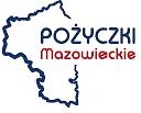 logo Mazowieckiego Regionalnego Funduszu Pożyczkowego, mapa Mazowsza z napisem pożyczki mazowieckie