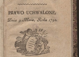 Zdjęcie archiwalne pierwszej strony Konstytucji 3 Maja