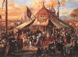 Obraz przedstawiający wybory Henryka Walezego na króla Polski