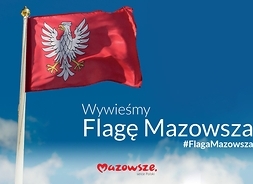 flaga Mazowsza z napisem