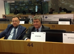 Marszałek Woj. Mazowieckiego Adam Struzik oraz Marszałek Województwa Łódzkiego Witold Stepień podczas posiedzenia EPP
