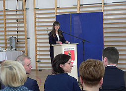 Konferencja Nowa Perspektywa Unijna na lata 2016-2020, Wójt Gminy Młodzieszyn Monika Pietrzyk-Połubińska