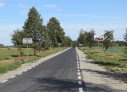 Droga przebiegająca przez miejscowość Ligowo (pow.sierpecki)
