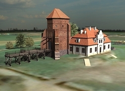 wizualizacja zamek i most zwodzony