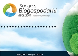baner kongresu - nazwa kongresu na tle błękitnego nieba, po prawej stronie widać zielony fragment drzew