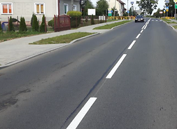 fragment przebudowanej drogi wojewódzkiej nr 560 na terenie gminy Gozdowo