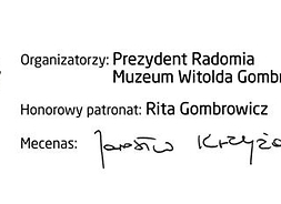 Logotyp w formie graficznej Nagrody im. Witolda Gombrowicza