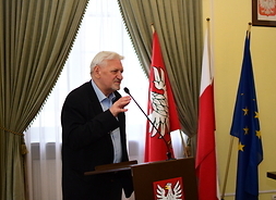 Konsultant krajowy w dziedzinie chorób zakaźnych prof. Andrzej Horban podczas przemówienia