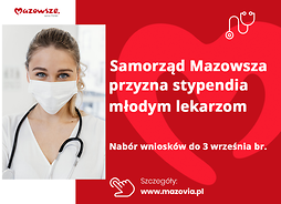 Treść: Samorząd Mazowsza przyzna stypendia młodym lekarzom