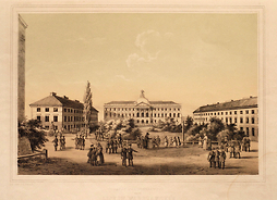 grafika Piwarski przedstawiająca Pałac Kaziemierzowski