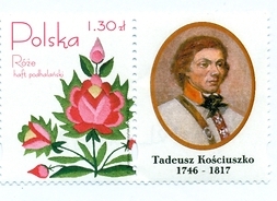 Znaczek wydany przez Pocztę Polską upamiętniający 160. rocznicę powstania kościuszkowskiego