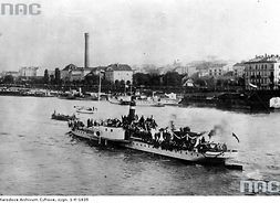 statek Mickiwicz płynący Wisłą w 1927 roku