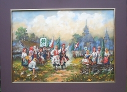 Obraz Macieja Milewskiego "Święto Ludowe"