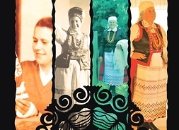 Plakat zapraszający na wystawę ze zdjęciami Czesławy Kaczyńskiej w strojach ludowych z różnych okresów jej działalności twórczej