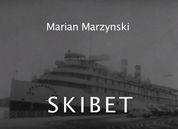 Kadr z czołówki filmu „Skibet” przedstawiający tytułowy statek stojący w porcie w Kopenhadze