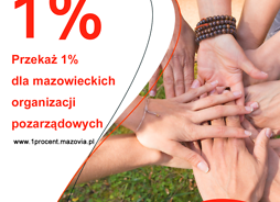 Infografika Przekaż 1 % dla mazowieckich organizacji pozarządowych