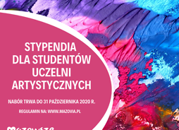 Infografika: Stypendia dla studentów uczelni artystycznych nabór do 31 października br.
