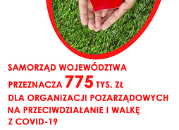 Samorząd województwa przeznacza 775 tys. zł dla organizacji pozarządowych na przeciwdziałanie i walkę z COVID-19