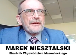 przemawia Marek Miesztalski, przewodniczacty rady nadzorczej lotniska w Modlinie